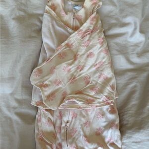 Halo SleepSack Swaddle in pink rose design
